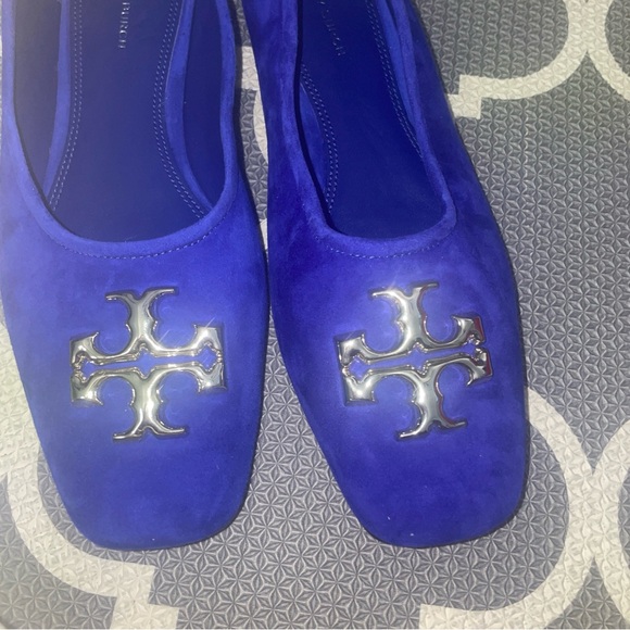 Tory Burch Cobalt Blue Suede Flats - Picture 1 of 4